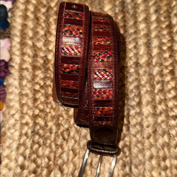 Colorful men’s Brighton leather belt - Picture 3 of 8